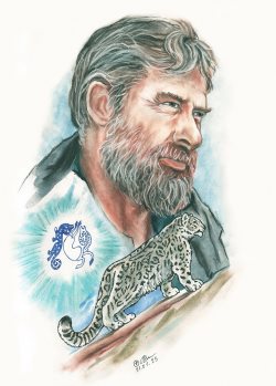 Новосибирский художник нарисовал портреты учёного из Алтайского заповедника