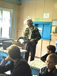 Кислицын И.П. в День пограничника в школе. Яйлю, 27.05.2016 г. Фото Е.Веселовского. 