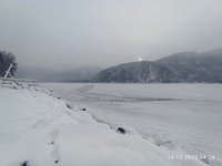 Телецкое озеро начало замерзать позже чем обычно