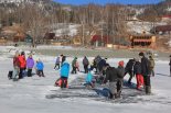 Зарница в Яйлю. Чистка льда. Фото Е.Веселовский