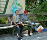 Елена Королёва и Мирослава Сахневич. Полевые работы на эколого-просветительском маршруте к водопаду Корбу