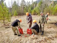 В Алтайском заповеднике прошли учения по тушению лесных пожаров