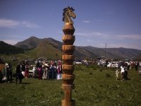 Традиции заповедного Алтая. Коновязь у алтайцев